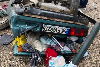 Bolu'da takla atan otomobildeki 4 kişi yaralandı