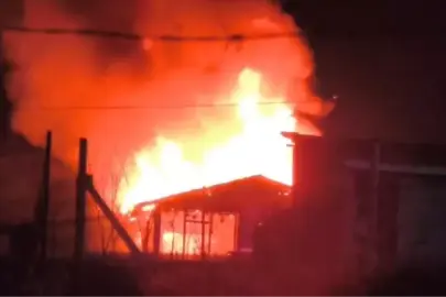 Çorum'da bağ evinde yangın