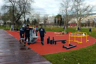 İzmit Millet Bahçesi'ne yeni spor aletleri