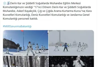 Kars'ta Mehmetçiğe Derin Kar ve Şiddetli Soğuklarda Muharebe Kursu Verildi