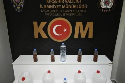 Kırşehir'de sahte içki ve etil alkol ele geçirildi