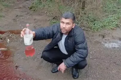 Ömerli Barajı yakınında 'kırmızı renkli akan dere' tedirginliği