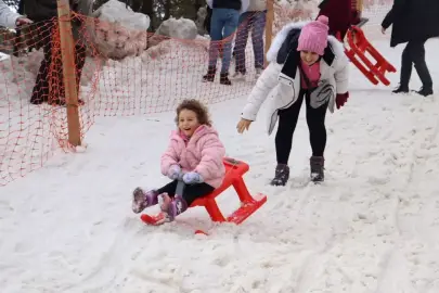 Ordu'da 1500 rakımlı yaylada kar festivali