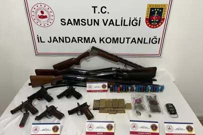 Samsun'da uyuşturucu ve silah kaçakçılığı operasyonunda 3 zanlı yakalandı