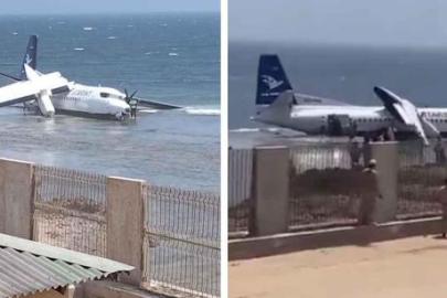 SON DAKİKA HABERLER: 50 mürettebatlı uçak okyanusa indi! Bölgeden ilk görüntüler geldi