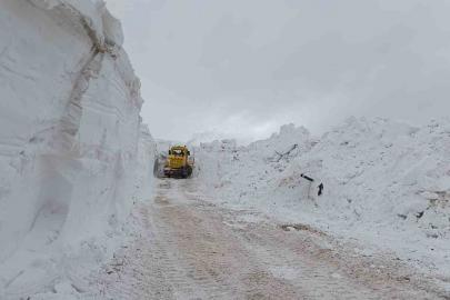 Türkiye-İran sınır hattında karla mücadele çalışması