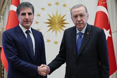 Cumhurbaşkanı Erdoğan, IKBY Başkanı Barzani ile görüştü