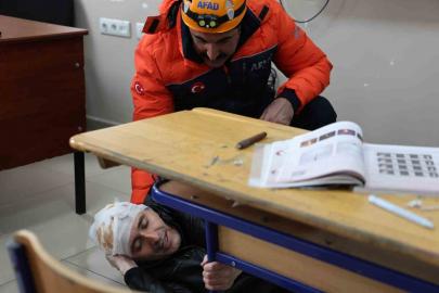 Elazığ’da okullarda deprem tatbikatı
