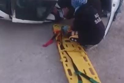Elazığ’da otomobil takla attı: 2 yaralı