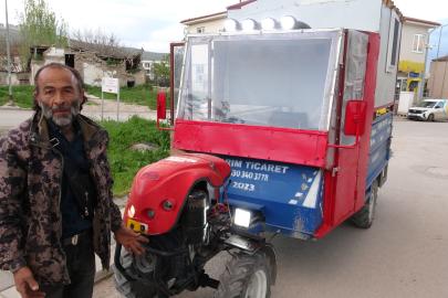 Çapa motorundan karavan yaptı. Tek derdi banyo