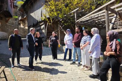 Kaymakam Arıkan’dan Apçağa köyünde restorasyon çalışmaları incelemesi