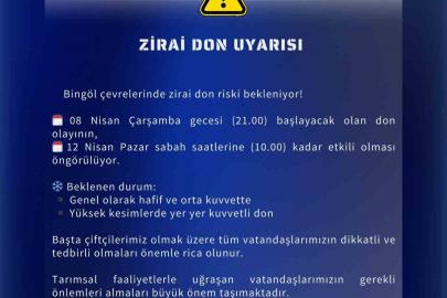 Meteoroloji’den Bingöl için zirai don uyarısı
