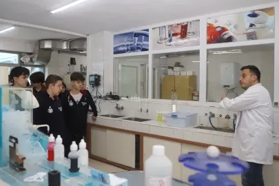 Trabzon’da öğrenciler su arıtma tesisini gezdi