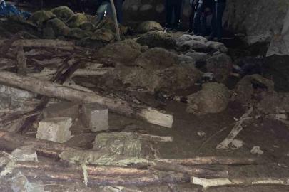 Van’da ahır çöktü: 56 küçükbaş hayvan telef oldu