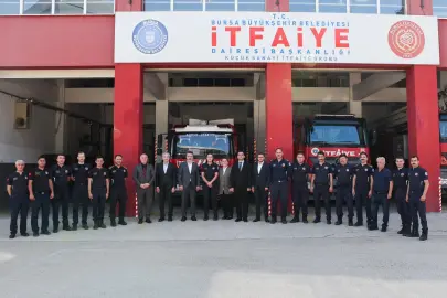 Bursa Büyükşehir İtfaiyesi bayramlaştı