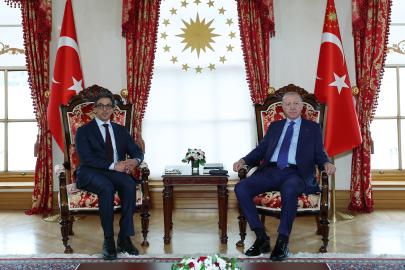 Cumhurbaşkanı Erdoğan BAE Devlet Başkan Yardımcısı Şeyh Mansur'u kabul etti
