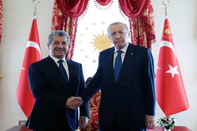 Cumhurbaşkanı Erdoğan, IKBY Başbakanı Barzani ile görüştü