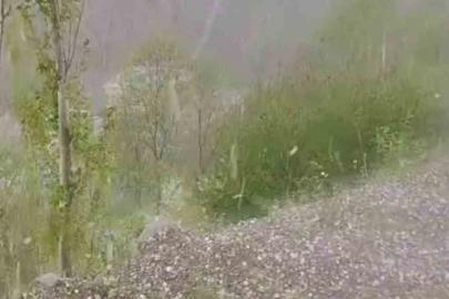 Erzurum’da ceviz büyüklüğünde dolu yağdı