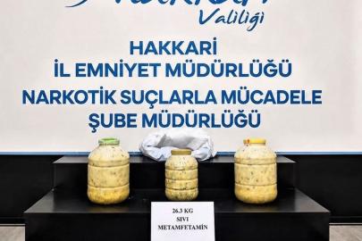 Peynir bidonunda 26 kilo metamfetamin ele geçirildi