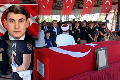 Şehit polis memuru Aydın Üyenarık'a acı veda