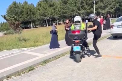Öğrenciler, polisler tarafından sınava yetiştirildi