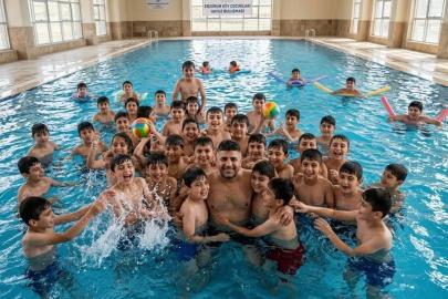 Erzurumlu iş insanından köy çocuklarına havuz jesti: 2 bin 500 çocuk ilk kez havuzla buluştu