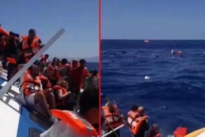 Girne'de dehşet anları! Alabora olan gemiden görüntüler: Batıyoruz, her şey gitti
