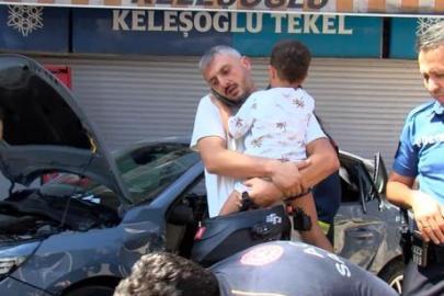 Ümraniye’de feci kaza! Motokuryenin çocuğa yaptığı hareket herkesi duygulandırdı