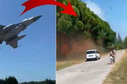 Yalova'daki F-16 kazasında yeni görüntü! Saniye saniye kaydedilen dehşet anları