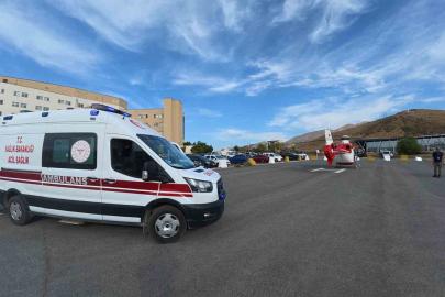 Bir günlük bebek, helikopter ambulansla Van’a sevk edildi