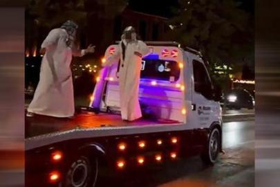 Çekici üzerinde dans videosu pahalıya patladı! Ceza yağdı