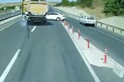 Tekirdağ'da TIR şoförünün dikkati faciayı önledi!