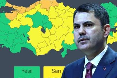Bakan Kurum Meteoroloji hava durumu haritasını paylaşarak uyardı: 10 il için turuncu, 26 il için ise sarı kod!