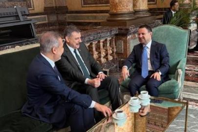 Bakanlar Hakan Fidan, Akın Gürlek ve Mustafa Çiftçi Brüksel’de kahve molasında buluştu