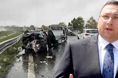 Üsküdar Belediye Başkan Vekili Dündar Ziya Gültekin'in hayatını kaybettiği kazadan fotoğraflar